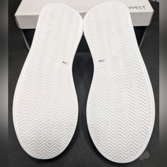 Nine West Gingy3 All White Lace Up Platform Sneakers Classic Design Size 10M - Picture 5 of 8